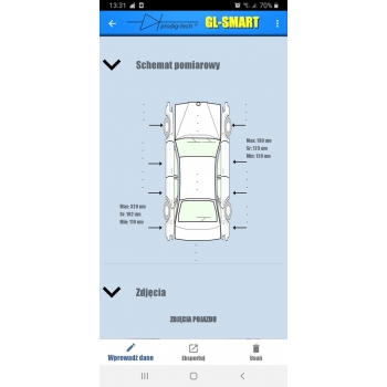 MIERNIK GRUBOŚCI LAKIERU TESTER ANDROID GL-SMART-2